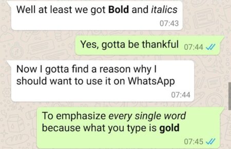 whatsapp text format 1 1 1