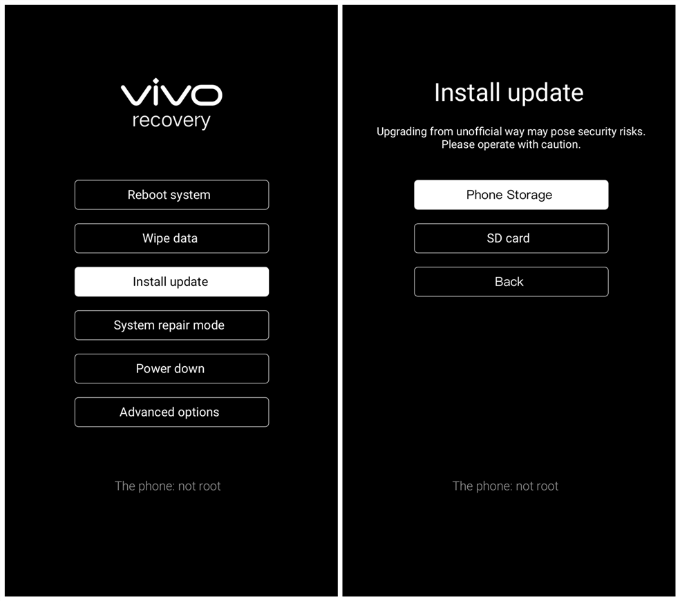 Vivo Y71 official firmware update via recovery