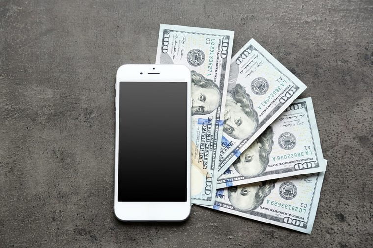 Smartphone and some dollars