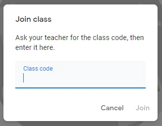 Join class in Google classrom